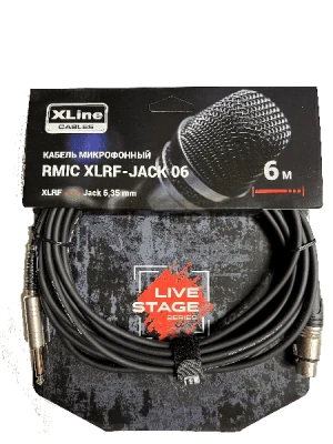 Xline Cables RMIC XLRF-JACK 06 Кабель микрофонный XLR 3 pin female - JACL 6.3 mono, 6м