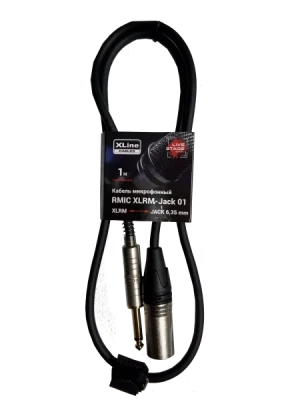 Xline Cables RMIC XLRM-JACK 01 Кабель микрофонный XLR 3 pin male - JACK 6.3 mono, 1м