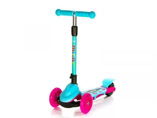 Самокат трехколесный Zumba  (розово-голубой)
