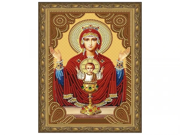 Алмазная 5D мозаика с нанесенной рамкой 20х30 НЕУПИВАЕМАЯ ЧАША (12 цветов)